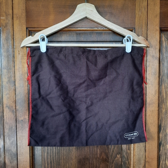 Coach Logo Brown Drawstring Cover Dust Bag - Picture 1 of 6